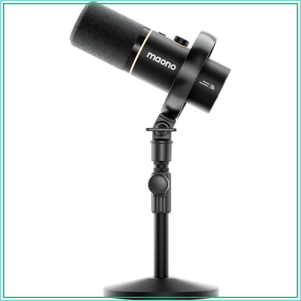 Streaming Mic Condenser - Hybrid Wireless Podcast Mic for PC,