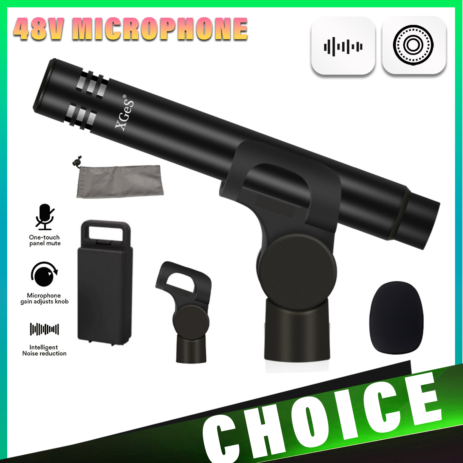 48V Wired Microphone Professio - Streaming Mic Condenser avis et prix
