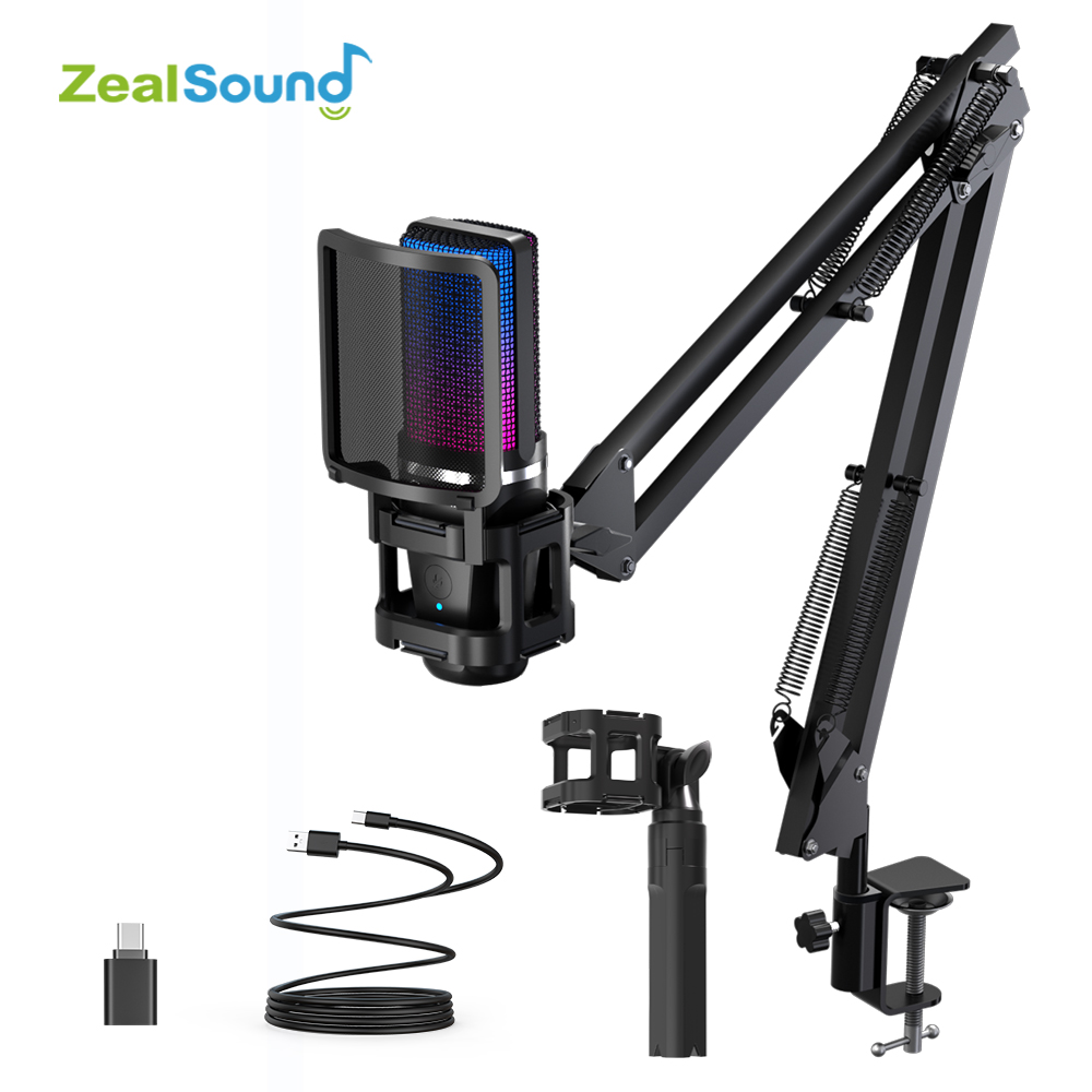 Zealsound RGB Recording Microp - Streaming Mic Condenser avis et prix