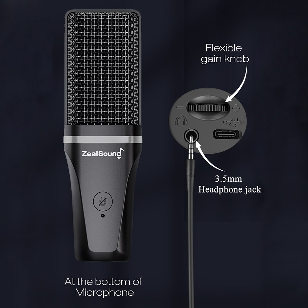 Zealsound RGB Recording Microp - Streaming Mic Condenser avis et prix