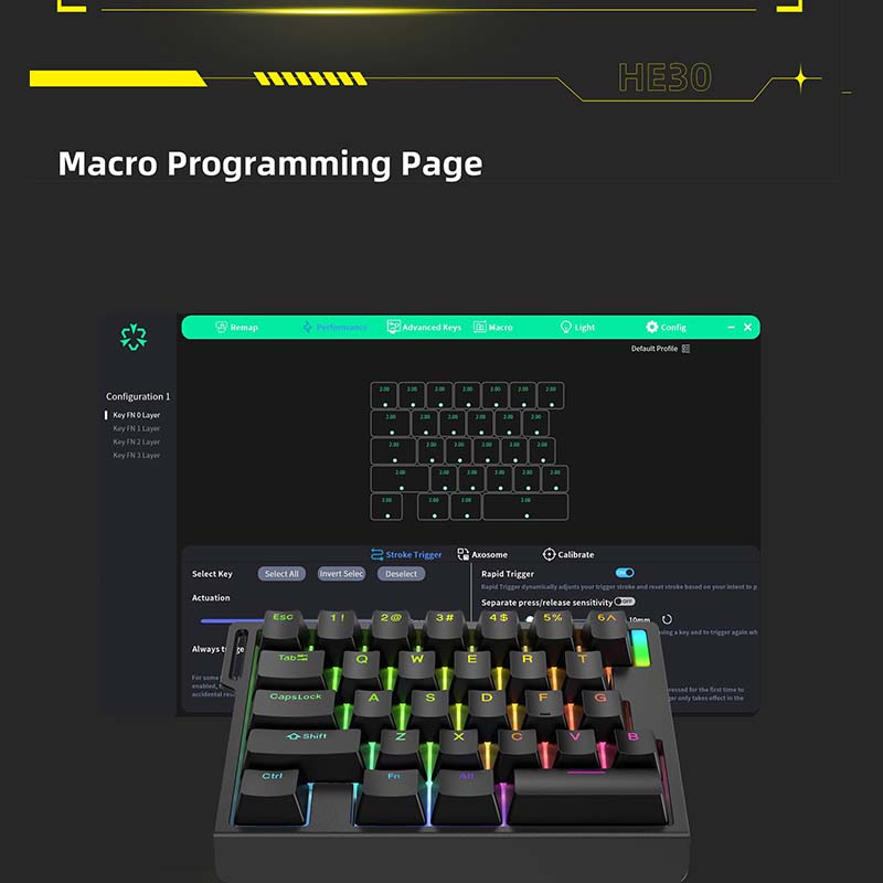 HE30 Mechanical Gaming Keyboar - Esports Gaming Keyboard avis et prix