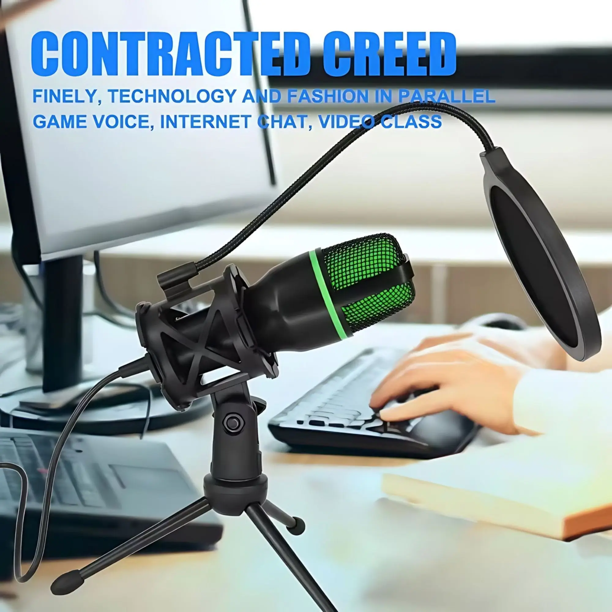 RGB Lighting Microphone Kit wi - Streaming Mic Condenser avis et prix