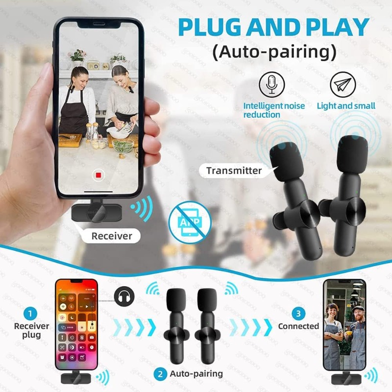 Wireless Lavalier Microphone f - Streaming Mic Condenser avis et prix