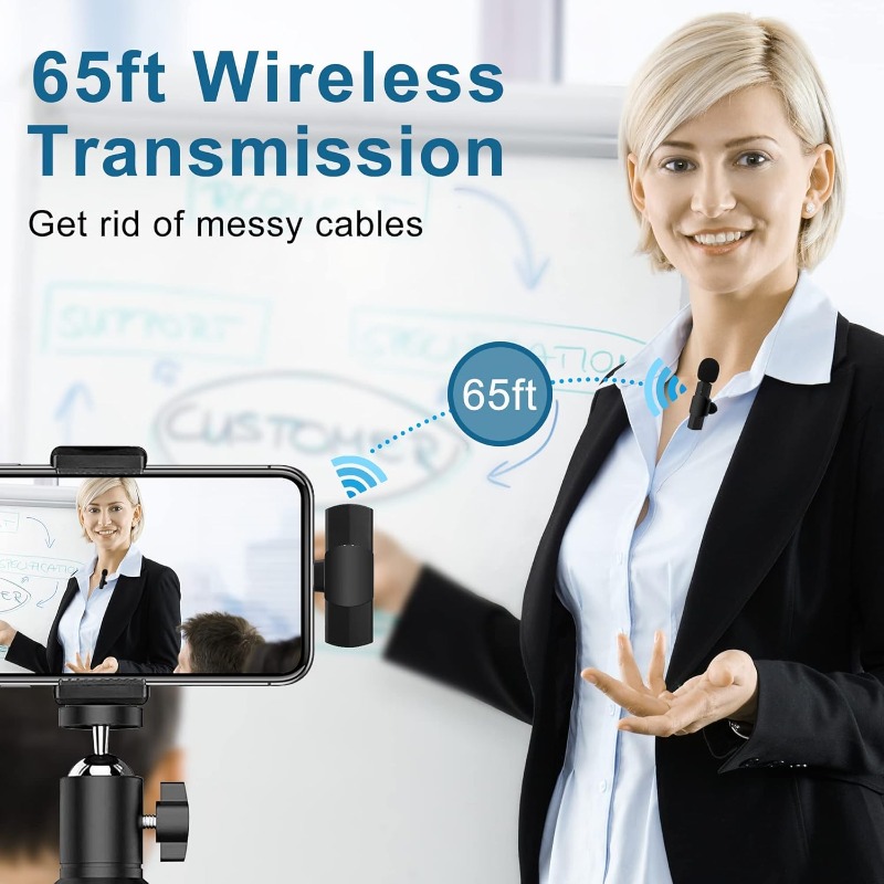 Wireless Lavalier Microphone f - Streaming Mic Condenser avis et prix