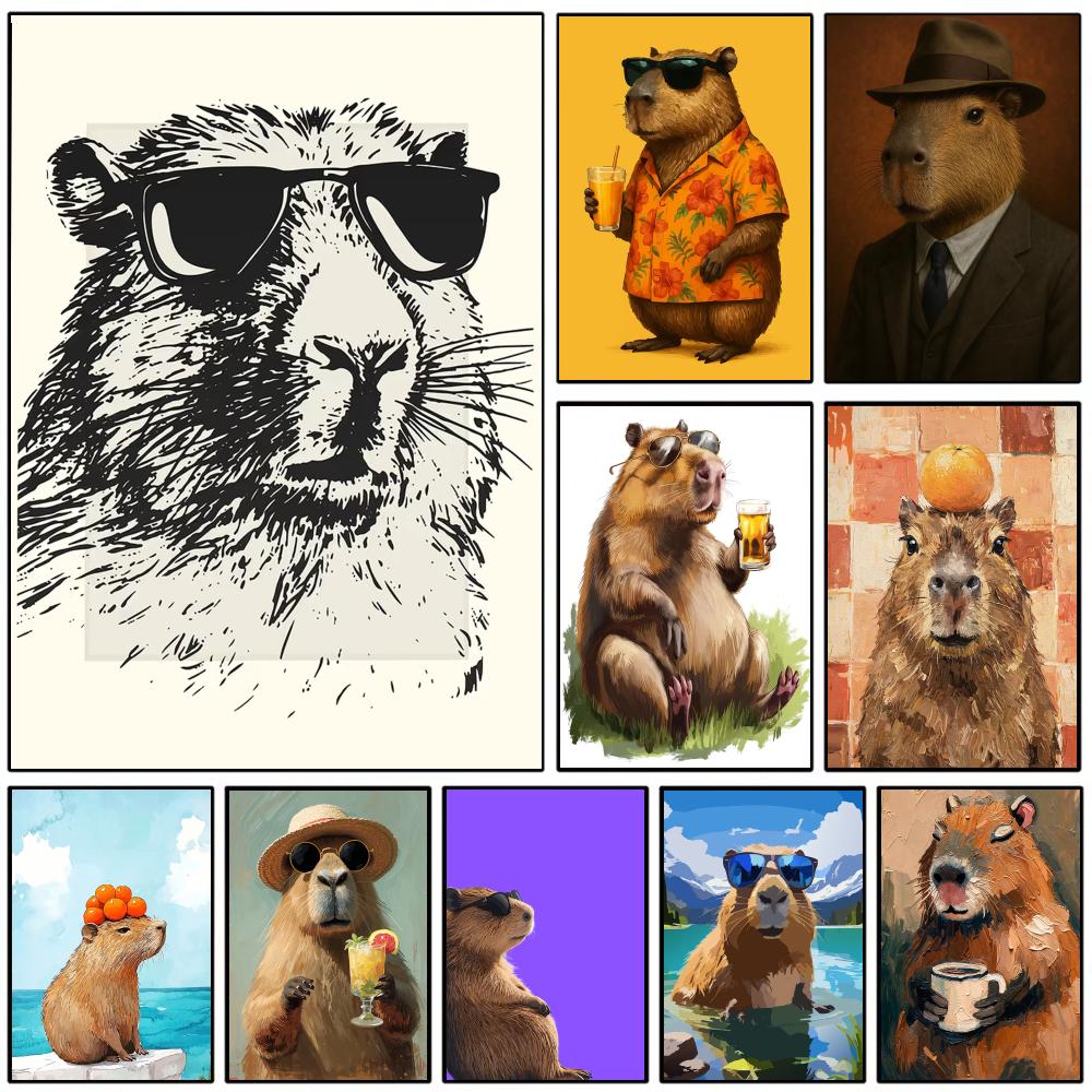 Sunglasses Capybara Print Wall - Esports And Gaming Lounge avis et prix