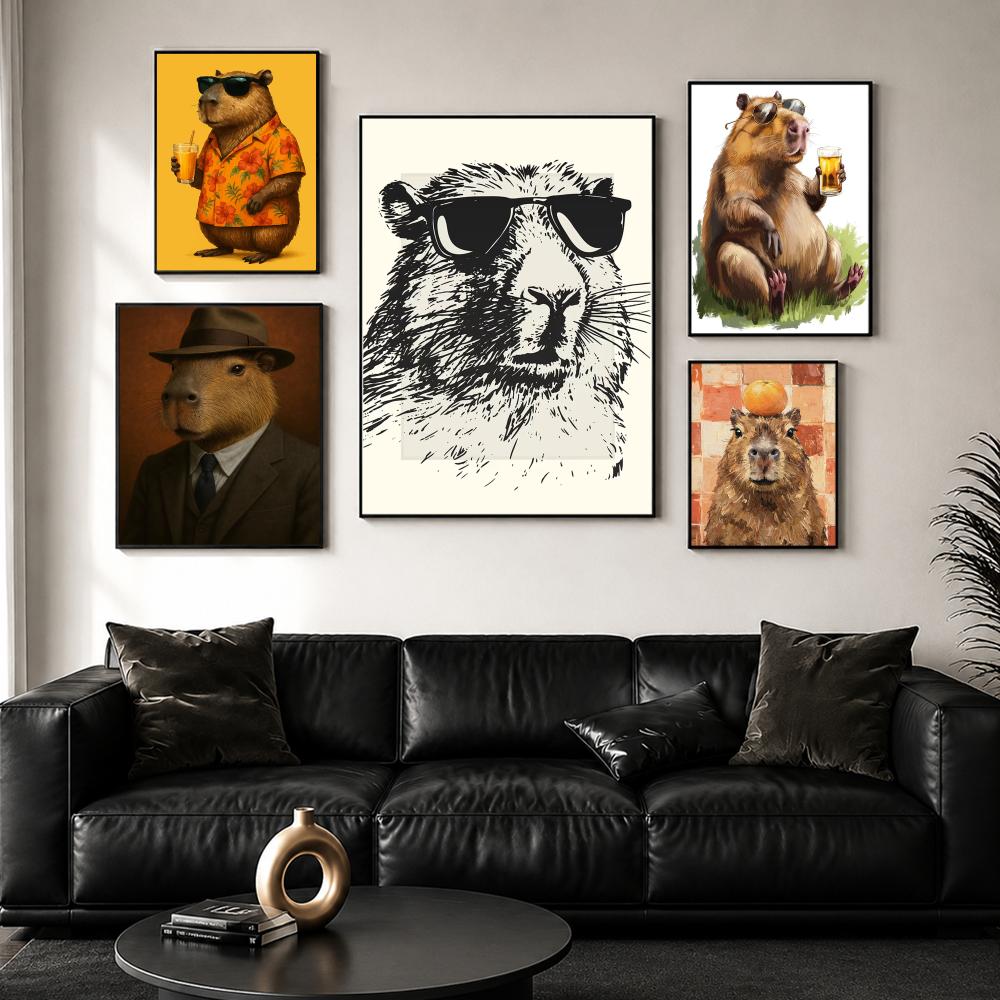 Sunglasses Capybara Print Wall - Esports And Gaming Lounge avis et prix