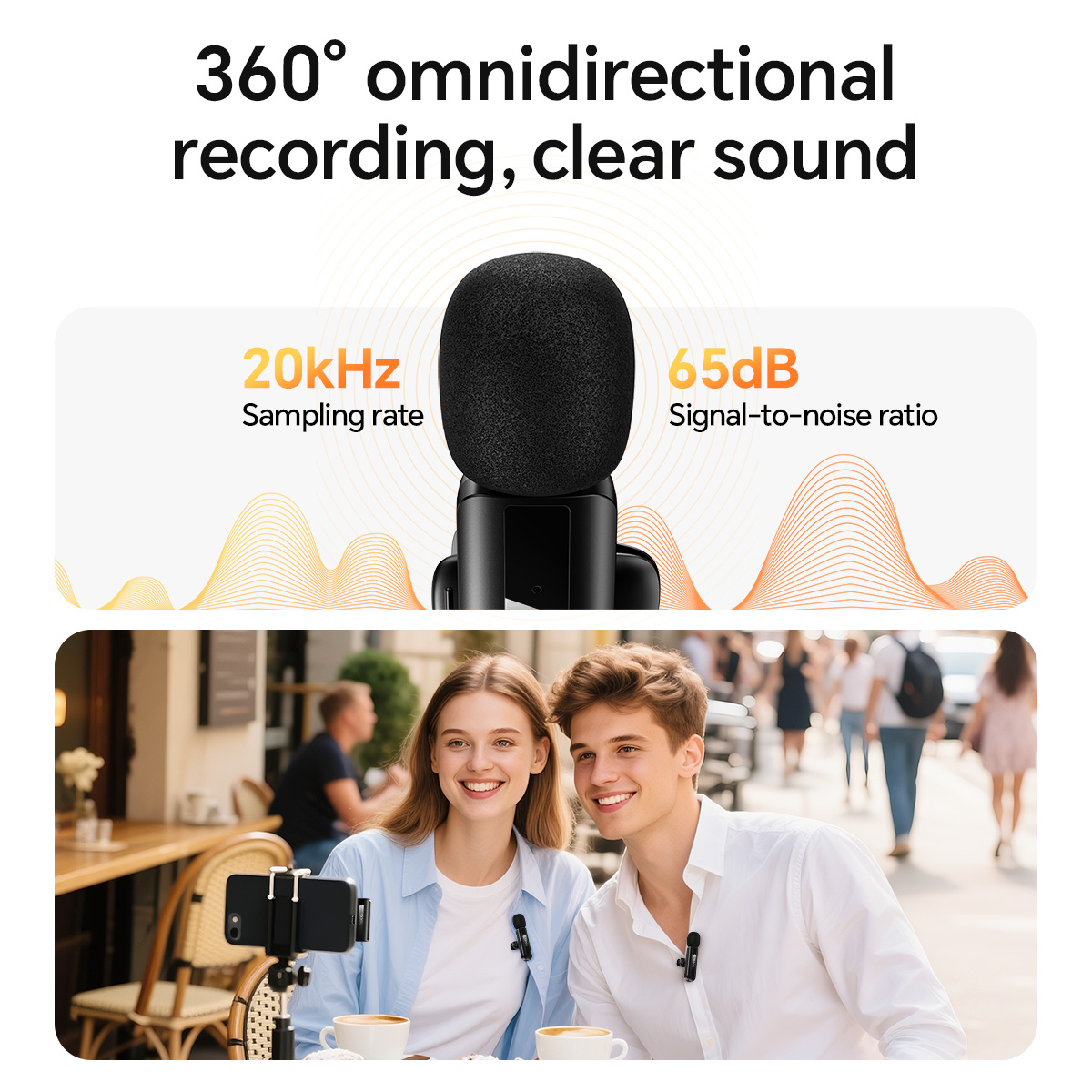 HOCO L20A Wireless Lavalier La - Streaming Mic Condenser avis et prix