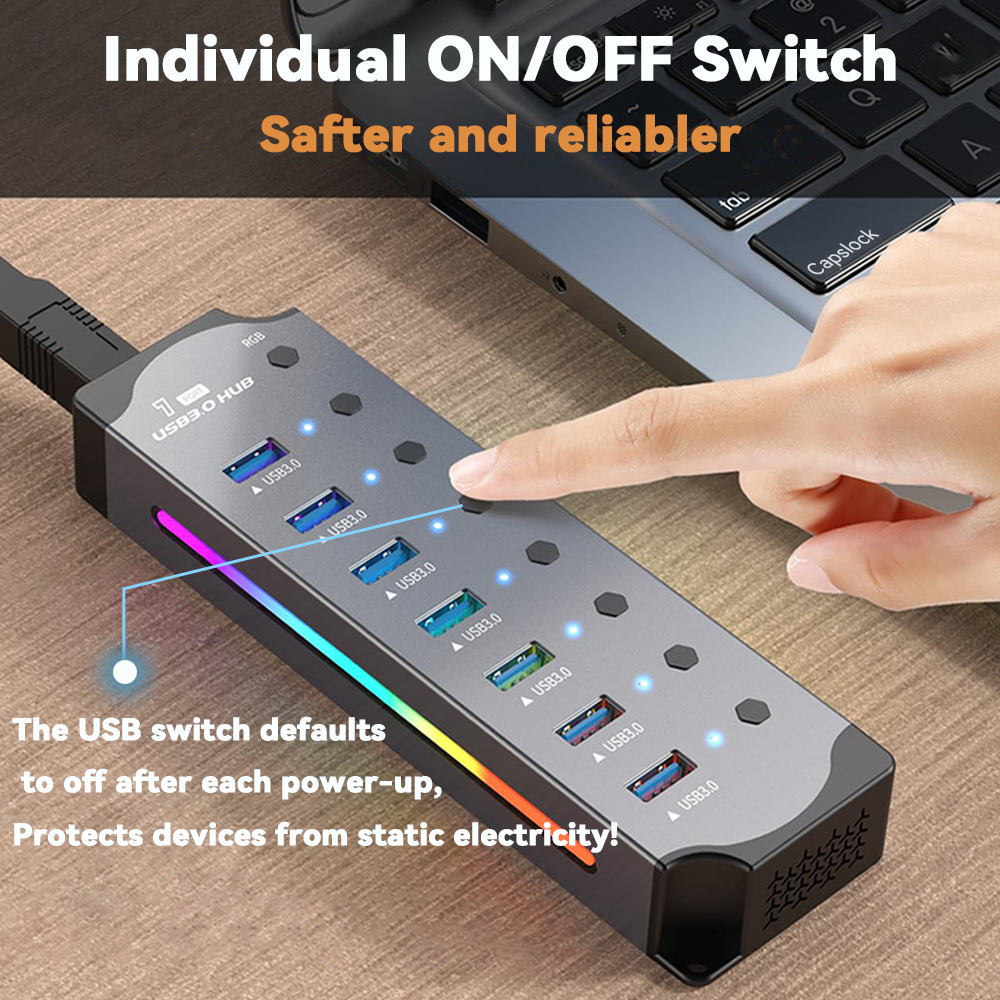USB 3.0 Hub High Speed USB 7-i - Esports Gaming Splitter avis et prix