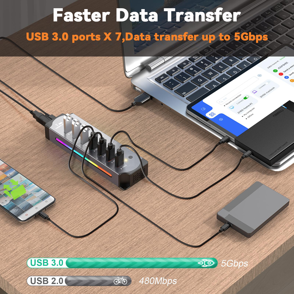 USB 3.0 Hub High Speed USB 7-i - Esports Gaming Splitter avis et prix