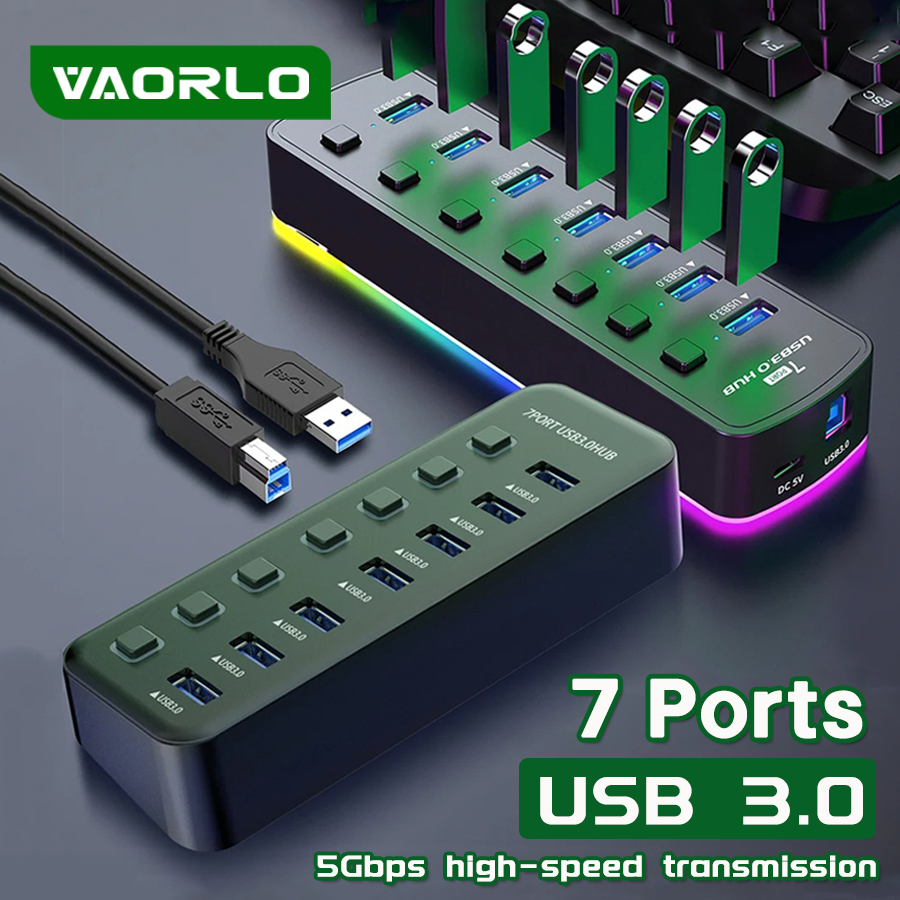 RGB USB 3.0 Hub 7 Ports Data P - Esports Gaming Splitter avis et prix
