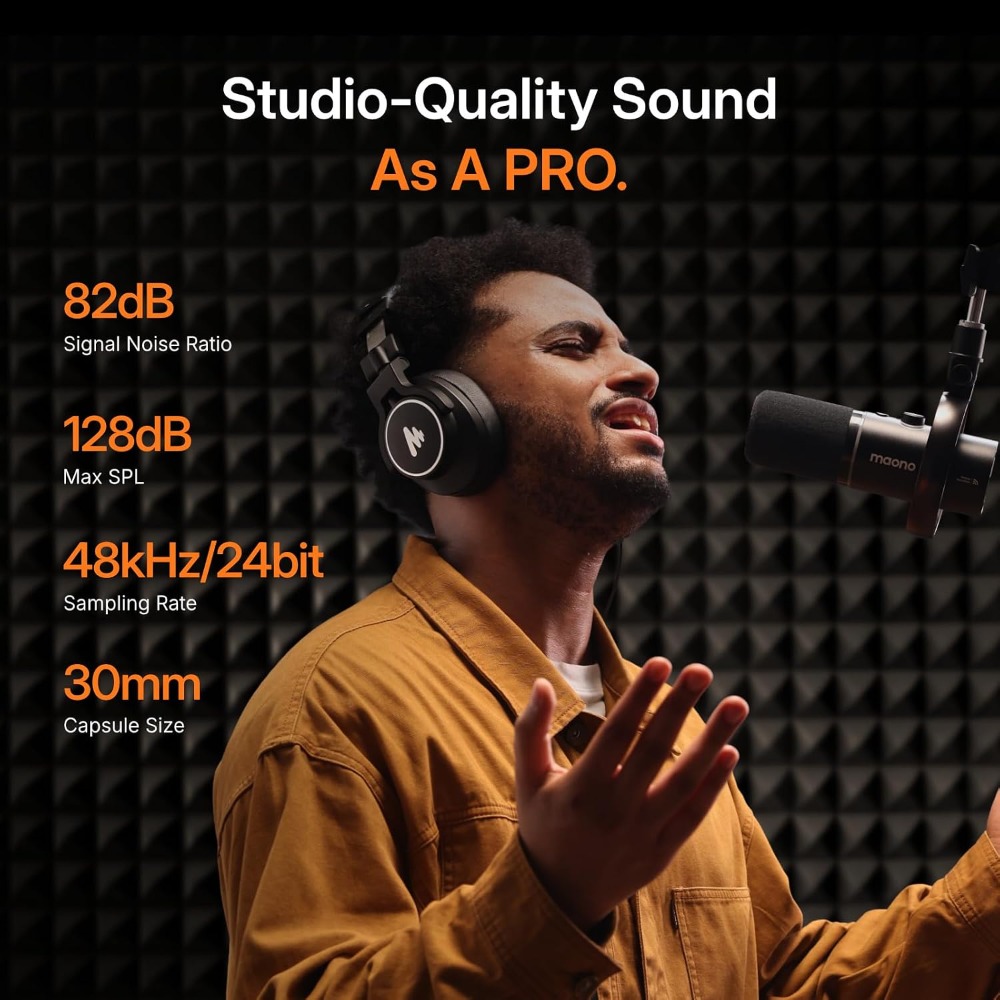 Hybrid Wireless Podcast Mic fo - Streaming Mic Condenser avis et prix