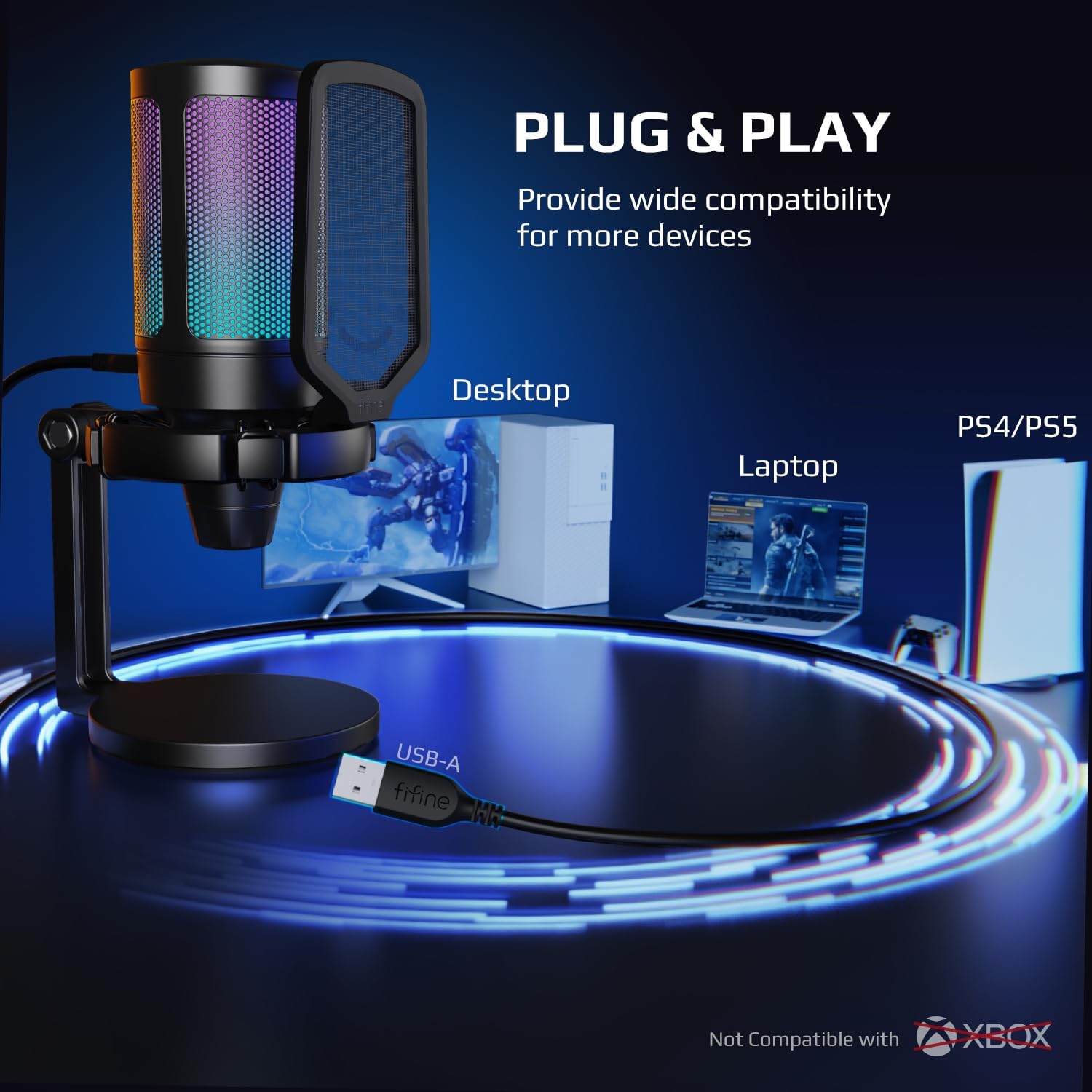 FIFINE AmpliGame Gaming Microp - Streaming Mic Condenser avis et prix