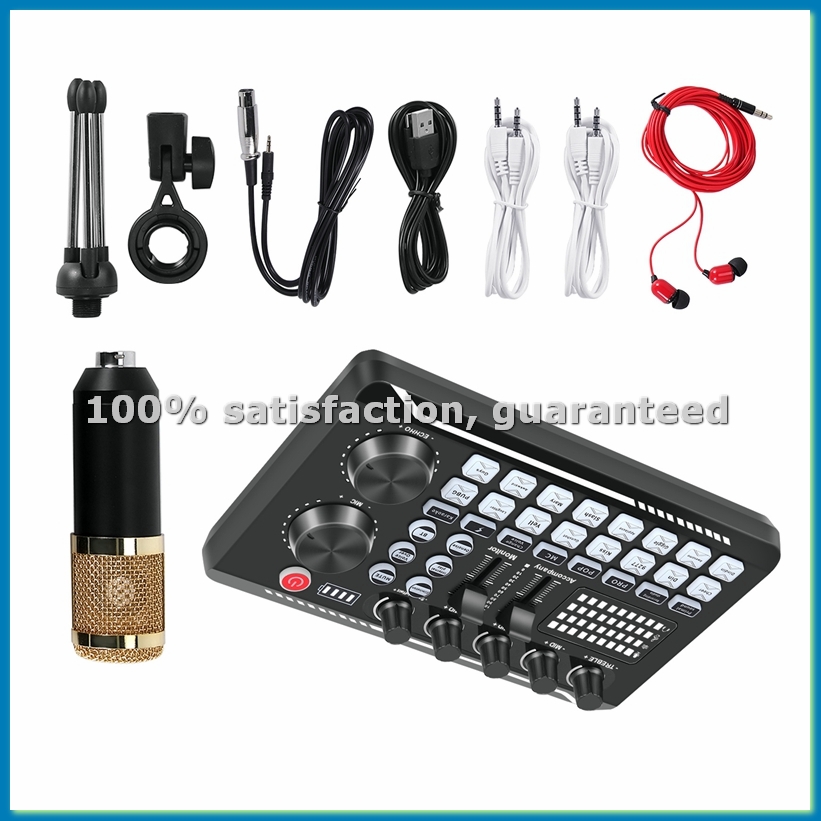 F998 Sound Card Kit,BM-800 Mic - Streaming Mic Condenser avis et prix