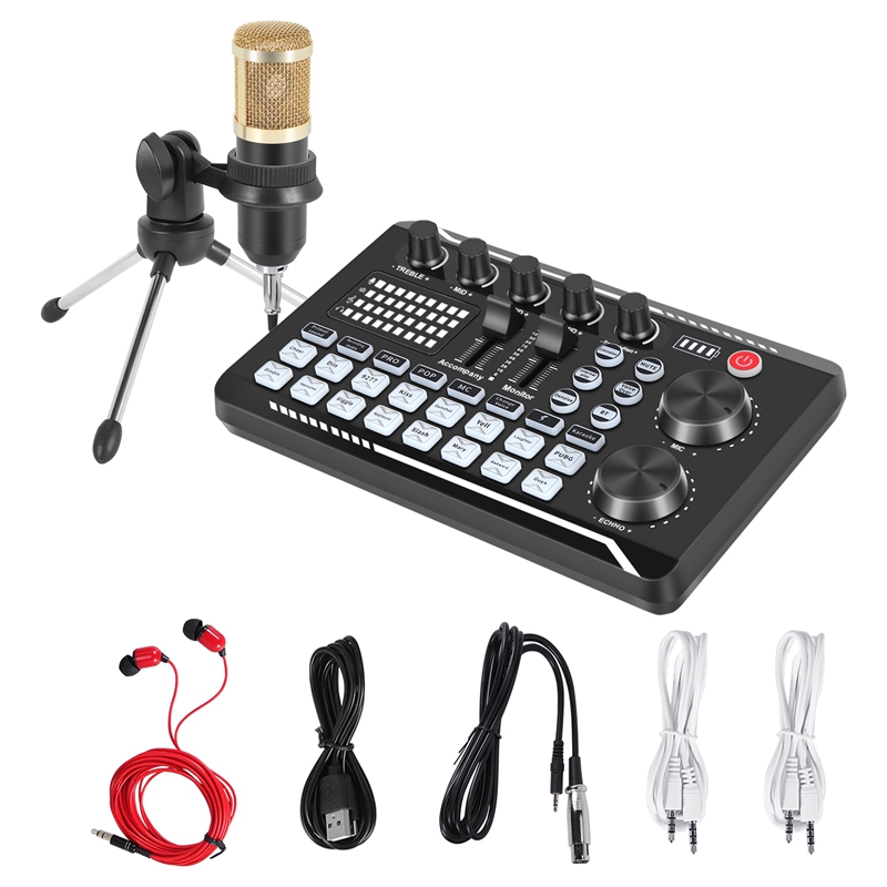 F998 Sound Card Kit,BM-800 Mic - Streaming Mic Condenser avis et prix