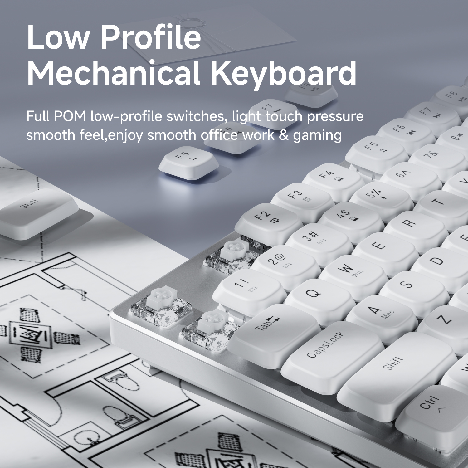 EWEADN Wireless Low-Profile Me - Esports Gaming Keyboard avis et prix