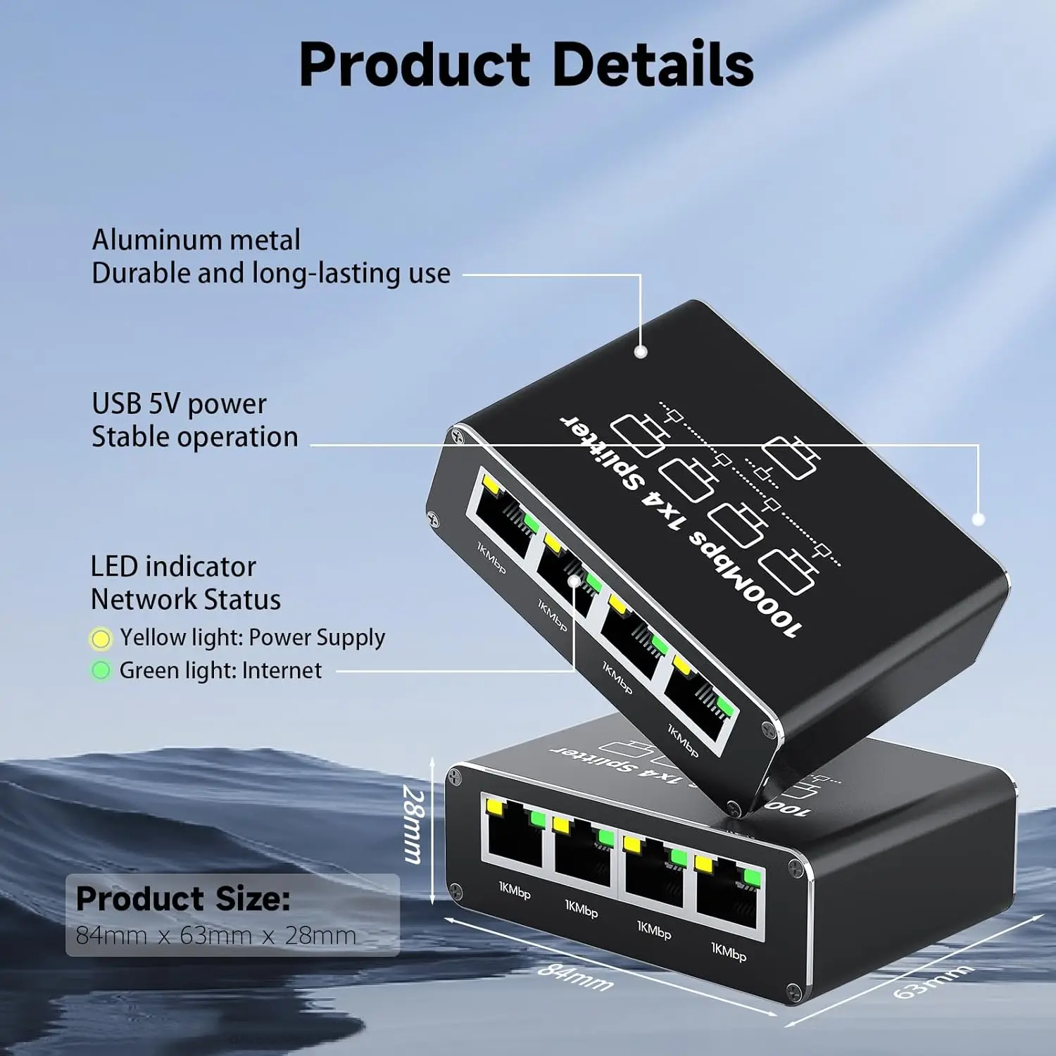1000Mbps Gigabit RJ45 Splitter - Esports Gaming Splitter avis et prix