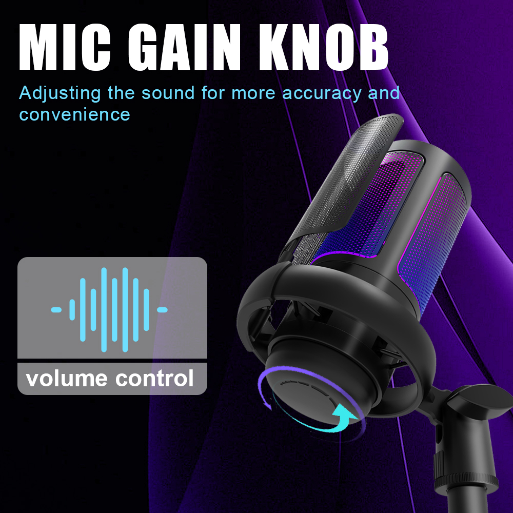 Gaming Microphone for PC:USB M - Streaming Mic Condenser avis et prix