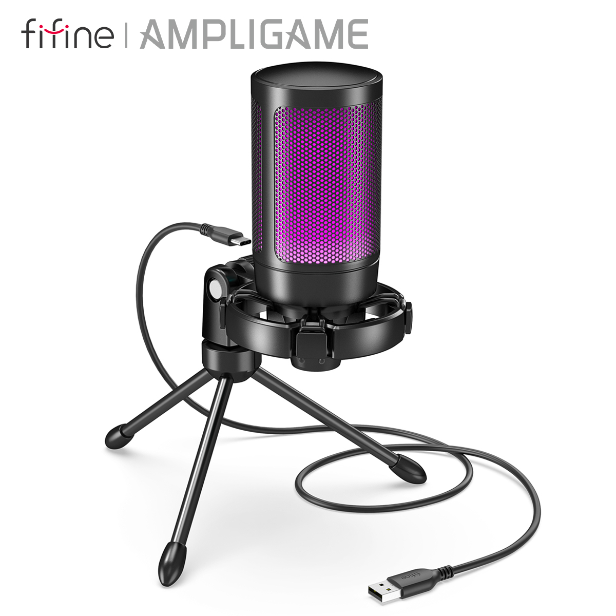 AmpliGame Gaming Microphone wi - Streaming Mic Condenser avis et prix