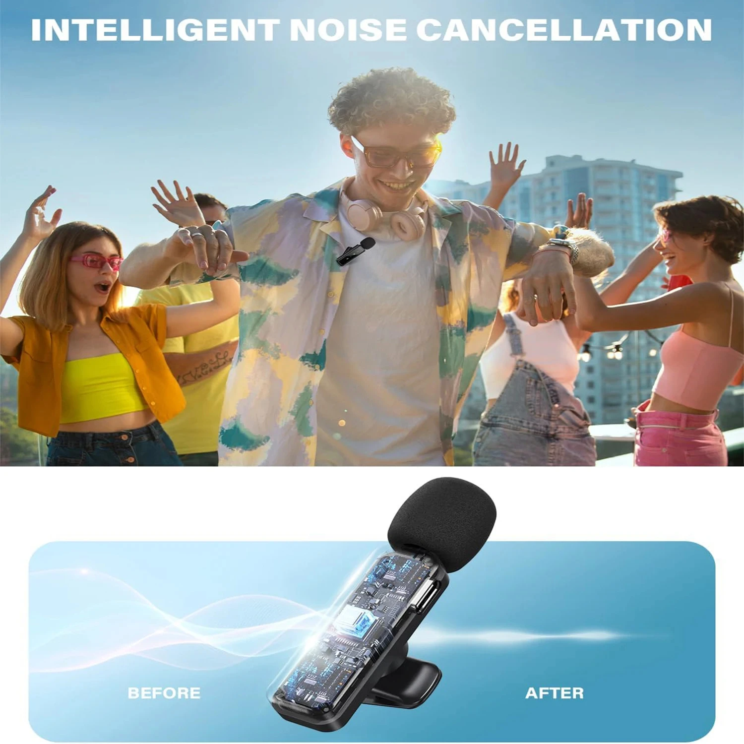 Lavalier Wireless Microphone 8 - Streaming Mic Condenser avis et prix