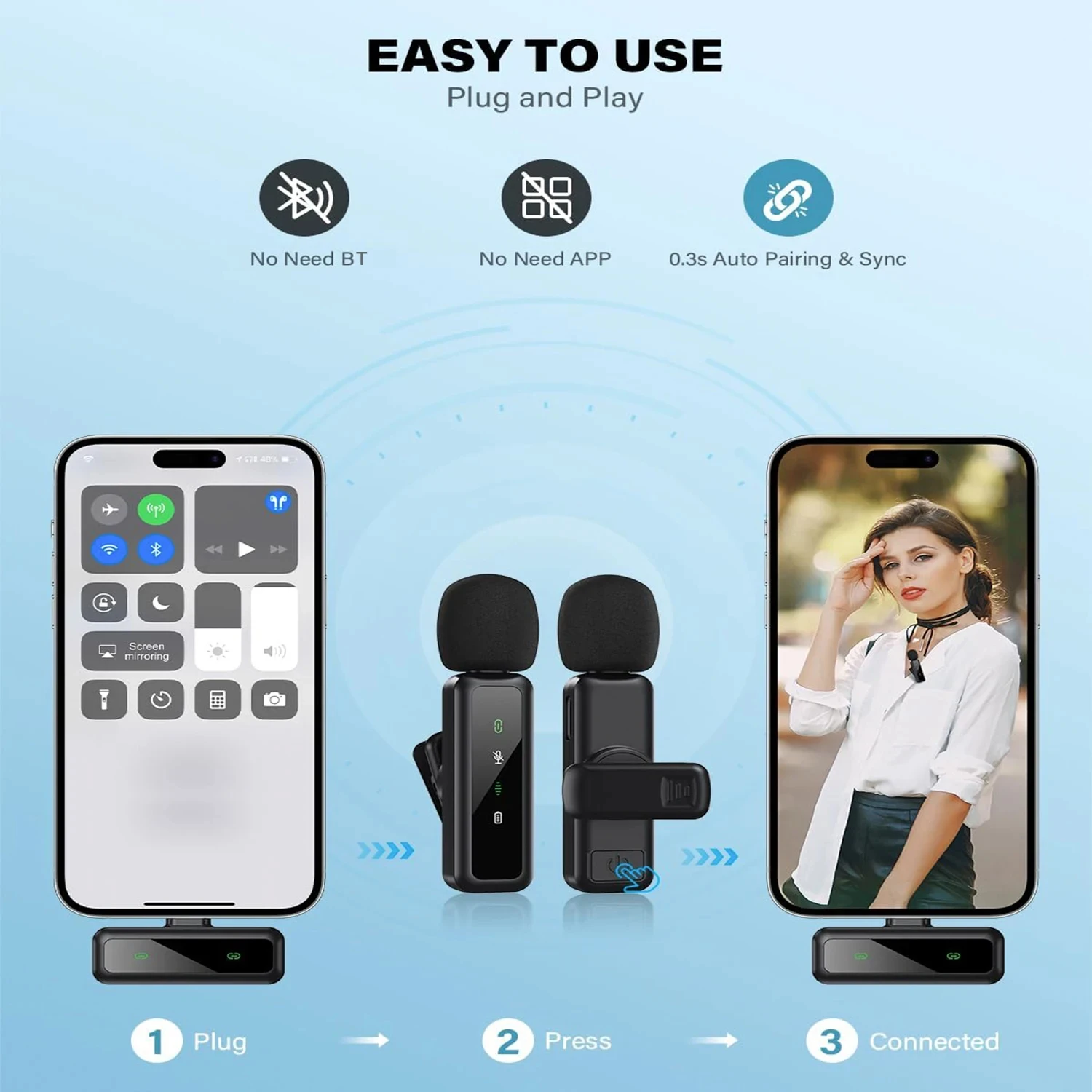 Lavalier Wireless Microphone 8 - Streaming Mic Condenser avis et prix