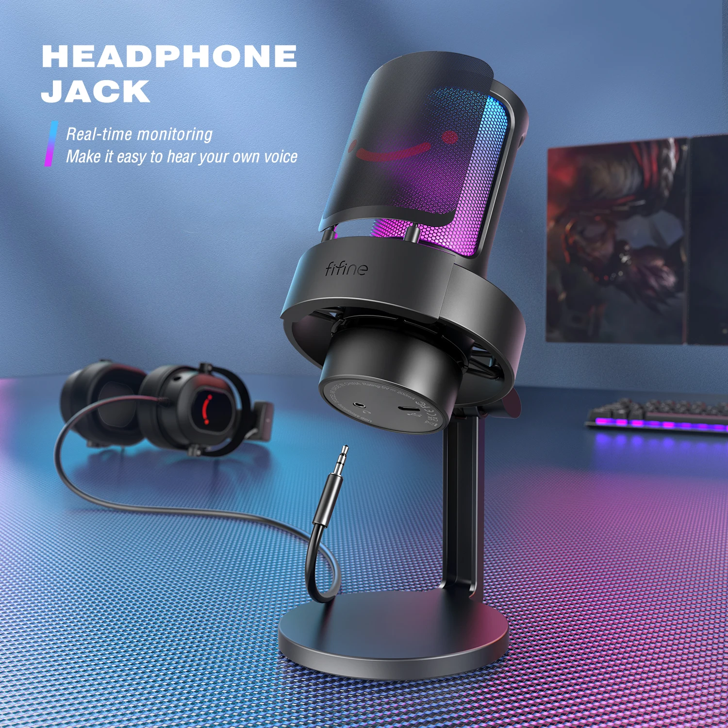 FIFINE Gaming Microphone with  - Streaming Mic Condenser avis et prix