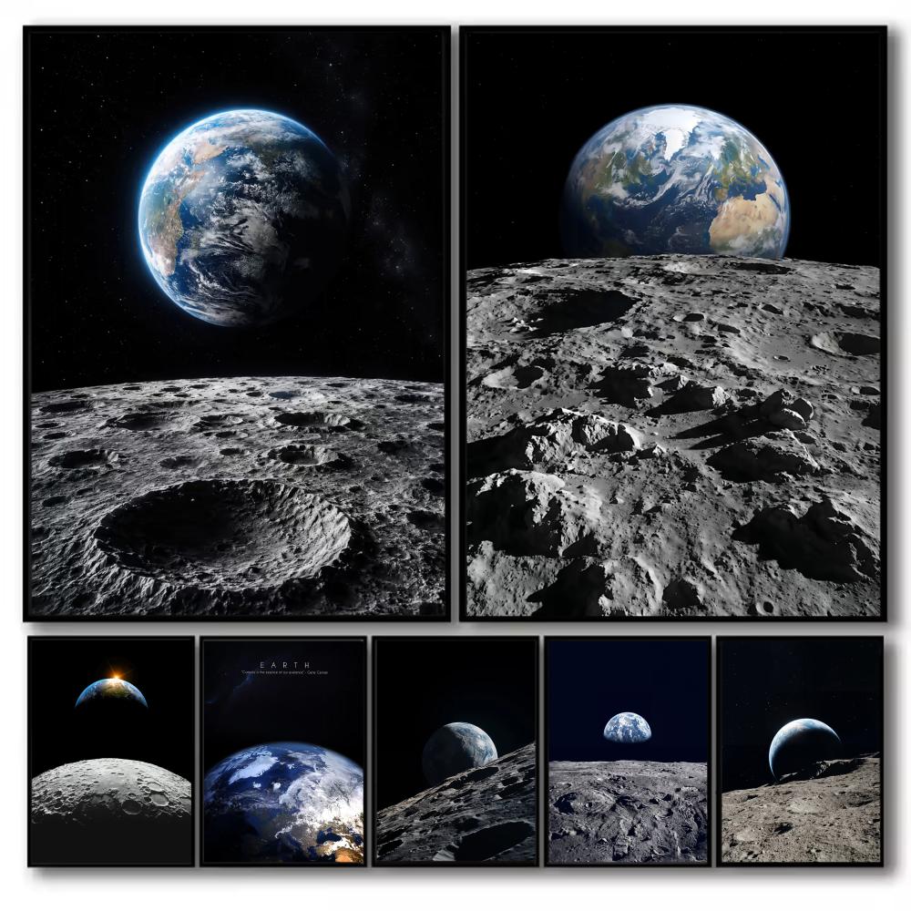 Earth and Moon Painting Canvas - Esports And Gaming Lounge avis et prix