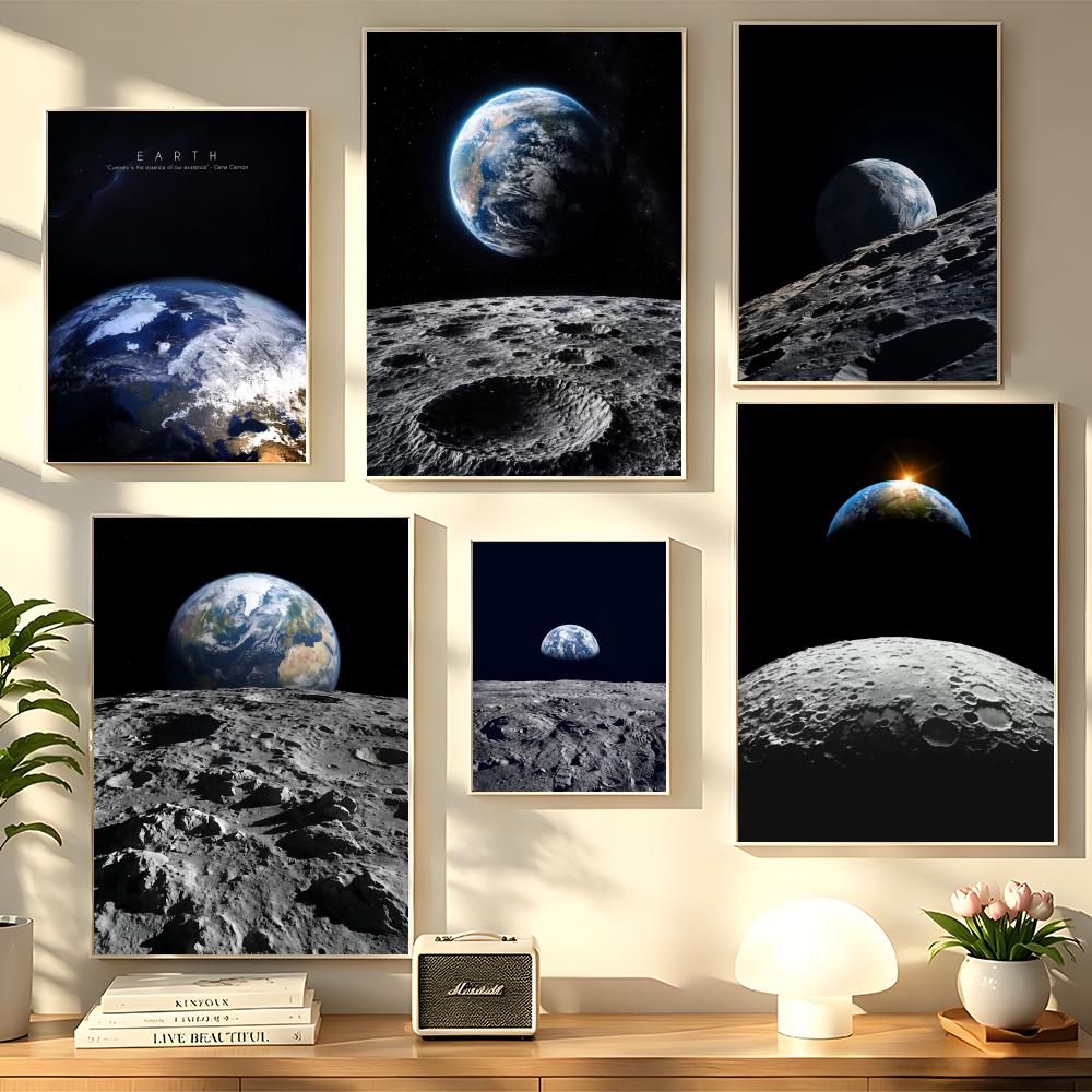 Earth and Moon Painting Canvas - Esports And Gaming Lounge avis et prix